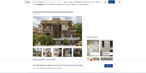 ArchDaily به‌عنوان یکی از منابع برجسته جهانی، پروژه‌های متنوعی را از معماران معروف سراسر جهان معرفی کرده است