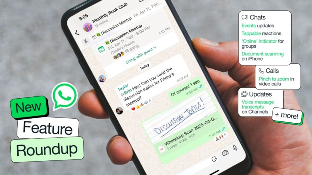 قابلیت‌های جدید اپدیت جدید واتساپ