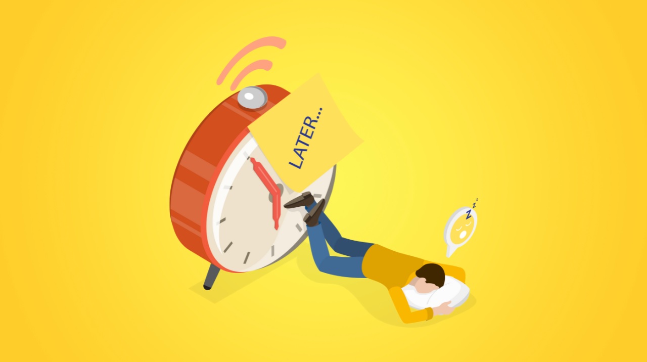 دراز کشیدن روی زمین با ساعت بزرگ